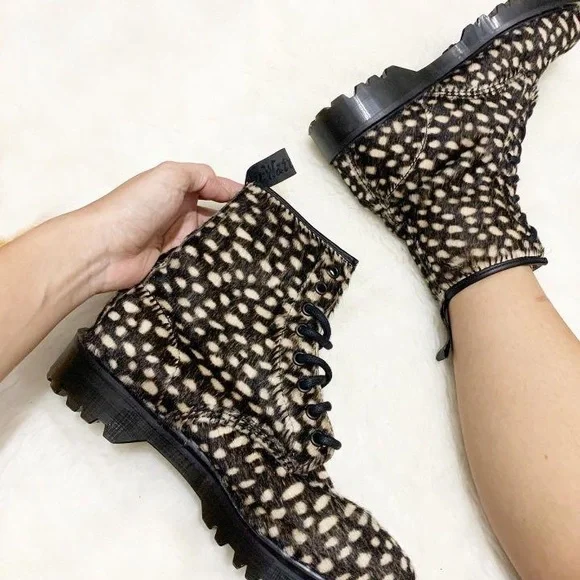 Martens Shoes Rare Dr Martens 426 Black Topps Pony Hair